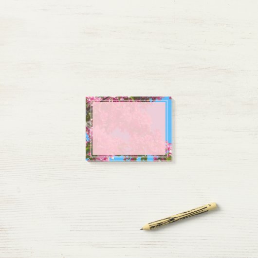 Blüte und blauer Himmel Post-it Klebezettel (Auf Schreibtisch)