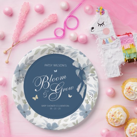 Blüte und Blütendusche Pappteller (Party)