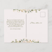 Blüte und neutrale Blüte | Hochzeitsstichtag speic Postkarte (Rückseite)