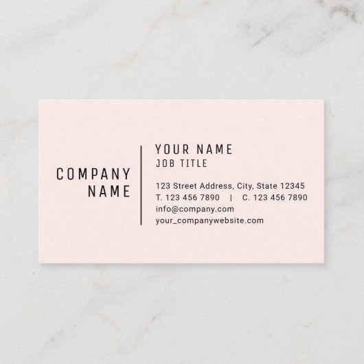 Blüte Visitenkarte (Rückseite)