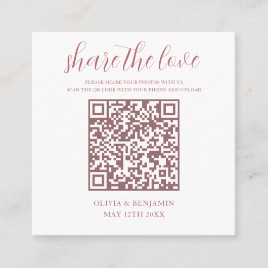 Blüte | White Share - Liebe QR-Code Begleitkarte (Vorderseite)