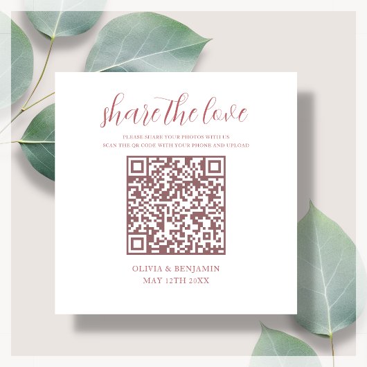 Blüte | White Share - Liebe QR-Code Begleitkarte