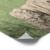 Blüte, wo die Frau der Surreal-Blume gepflanzt wur Poster (Ecke)