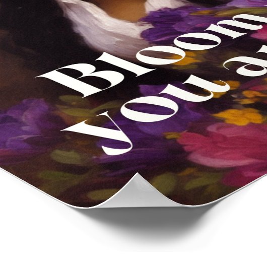 Blüte, wo du bläst poster (Ecke)