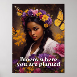 Blüte, wo du bläst poster