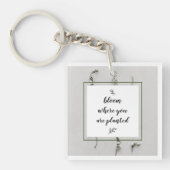 Blüte, wo man akryllischen Schlüsselanhänger pflan (Vorderseite)