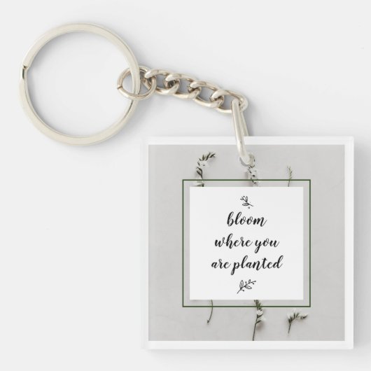 Blüte, wo man akryllischen Schlüsselanhänger pflan (Vorderseite)