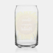 Blüte, wo man gelbe Sonnenblumen gepflanzt hat Dosenglas (Rückseite)