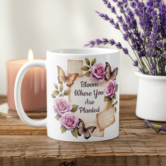 Blüte, wo man Tasse pflanzt