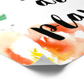 Blüte, wo Sie gepflanzt Wasserfarbenflora Poster (Ecke)