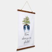 Blüte, wo Sie gepflanzt werden sukkulent Wandteppich Mit Holzrahmen (Gewinkelt)