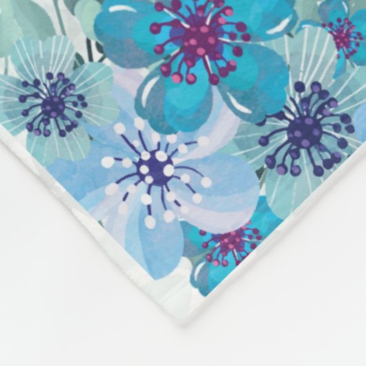 Blüte "Woraus ist Tante gemacht?" Fleecedecke (Ecke)