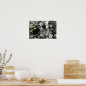 Blutegel und Red String Frog Fountain Print Poster (Küche)