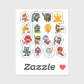 Blüten 6 aufkleber (Blatt)