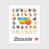 Blüten 6 aufkleber (Blatt)