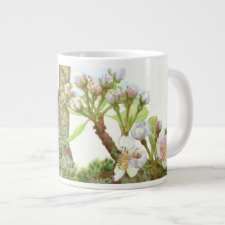 Blüten auf einem Ast, weiße Blüten Jumbo-Tasse