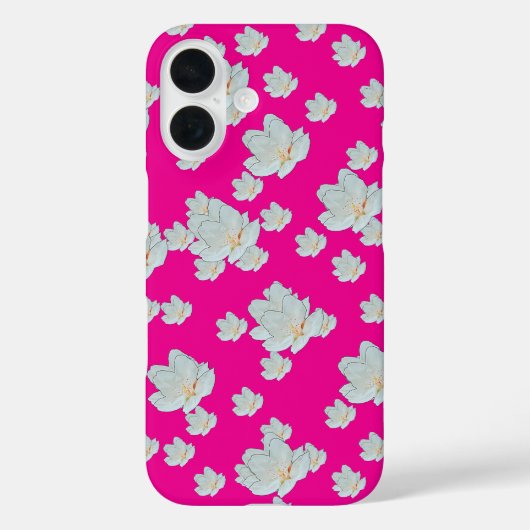 Blüten auf heiß rosa Case-Mate iPhone hülle (Rückseite)