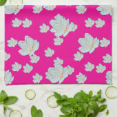 Blüten auf heiß rosa geschirrtuch (Gefaltet)