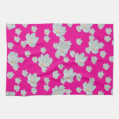 Blüten auf heiß rosa geschirrtuch (Horizontal)