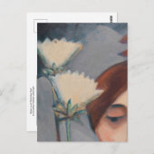 Bluten aund Weiblicher Kopf von Maetzel-Johannsen Postkarte (Vorne/Hinten)