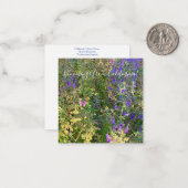 Blüten aus Kalifornien: Blaue Curls Mitteilungskarte (Vorderseite/Rückseite Beispiel)