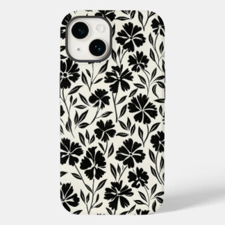 Blüten aus schwarzer und weißer Hand Case-Mate iPhone 14 Hülle