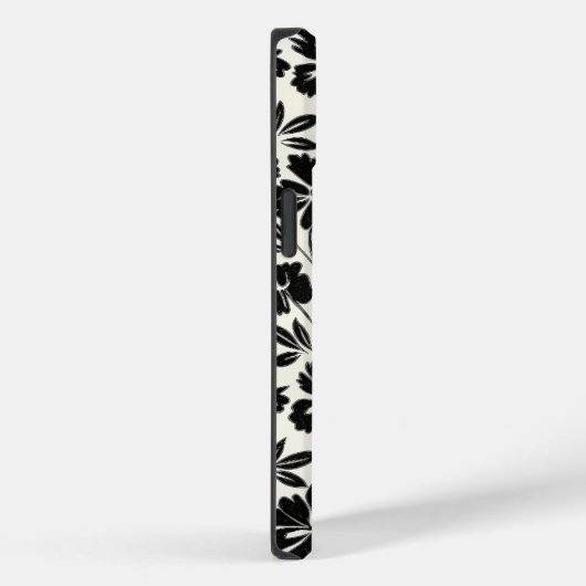 Blüten aus schwarzer und weißer Hand Case-Mate iPhone Hülle (Rückseite / Rechts)