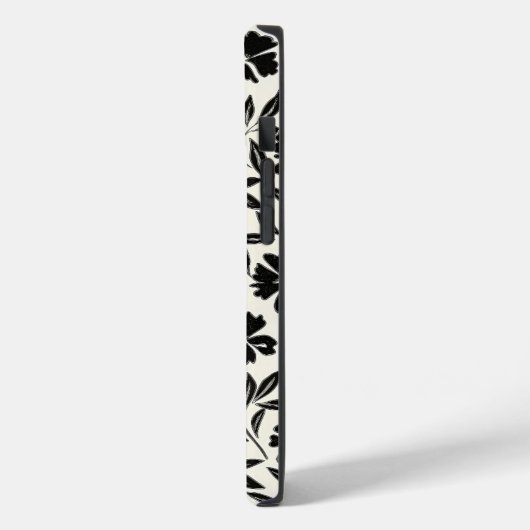 Blüten aus schwarzer und weißer Hand Case-Mate iPhone Hülle (Rückseite / Links)