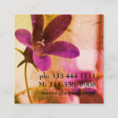 Blüten Benutzerdefinierte Visitenkarte (Rückseite)