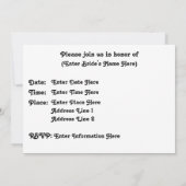 Blüten Blume Bridal Polterabend Einladung (Rückseite)