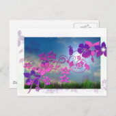 Blüten Blume Frühjahr Sommer Frieden Liebe Schicks Postkarte (Vorne/Hinten)
