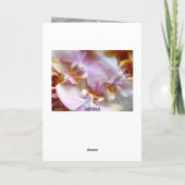 Blüten Blume Orchideen Frieden Liebe Schicksal Dankeskarte (Rückseite)