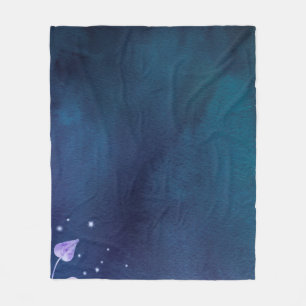 Blüten Blumen Papier vintage Fleecedecke