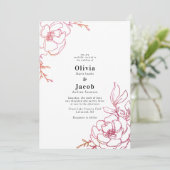 Blüten Blumenzehen-Design Einladung (Stehend Vorderseite)