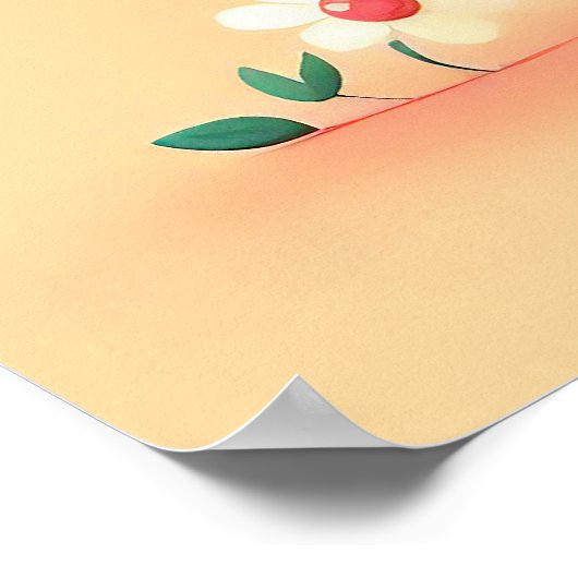 Blüten & Bots Poster (Ecke)