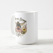 Blüten Bringen Leben Kaffeetasse (Vorderseite Links)