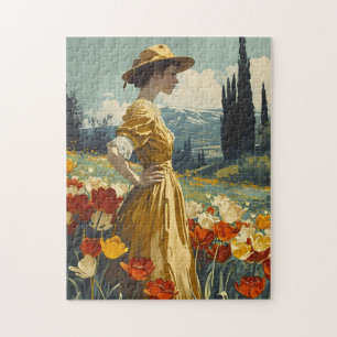 Blüten der Gnade: Vintage Tulip Beauty Puzzle