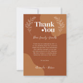 Blüten der Liebe : Einfache Abstrakte Blätter Dankeskarte (Vorderseite)