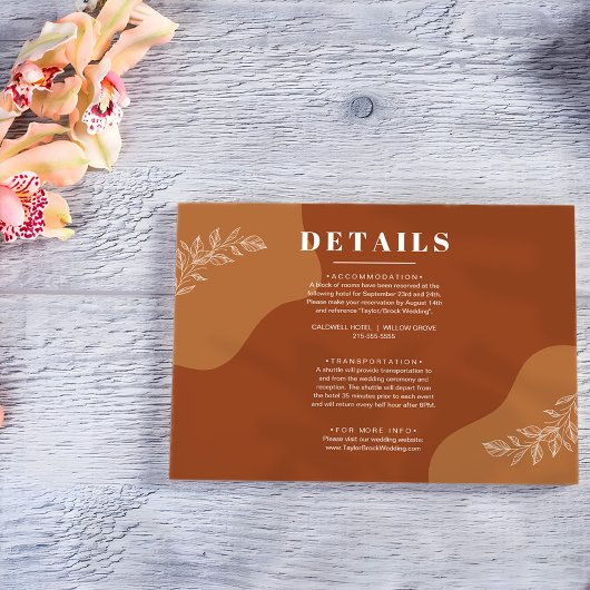 Blüten der Liebe: Einfache Abstrakte Blätter Detai Begleitkarte