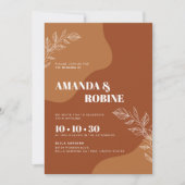 Blüten der Liebe : Einfache Abstrakte Blätter Hoch Einladung (Vorderseite)