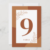 Blüten der Liebe : Einfache Abstrakte Tischnummer (Vorderseite)