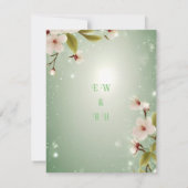 Blüten der Liebe" Einladung zur Hochzeit (Rückseite)