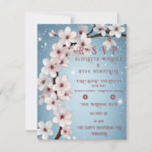 Blüten der Liebe" Einladung zur Hochzeit (Vorderseite)