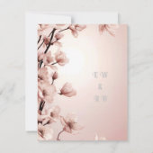 Blüten der Liebe" Einladung zur Hochzeit (Rückseite)