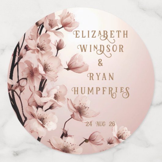 Blüten der Liebe" Einladung zur Hochzeit Konfetti (Groß Rückseite)