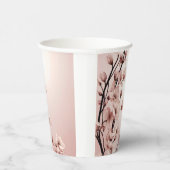 Blüten der Liebe" Einladung zur Hochzeit Pappbecher (Rechts)