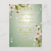 Blüten der Liebe" Einladung zur Hochzeit Postkarte (Vorderseite)