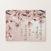 Blüten der Liebe" Einladung zur Hochzeit Puzzle (Horizontal)