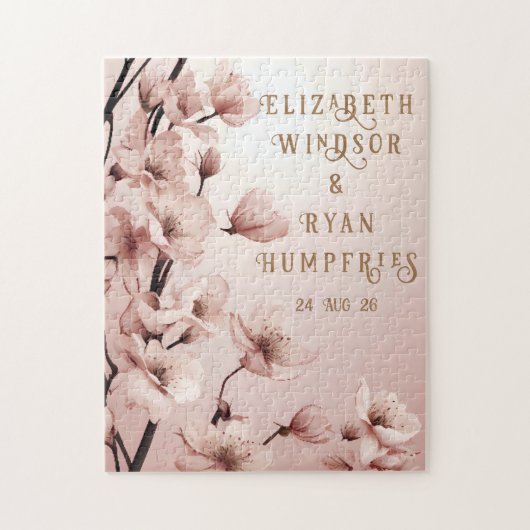 Blüten der Liebe" Einladung zur Hochzeit Puzzle (Vertikal)