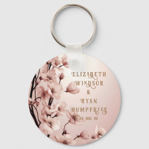 Blüten der Liebe" Einladung zur Hochzeit Schlüsselanhänger